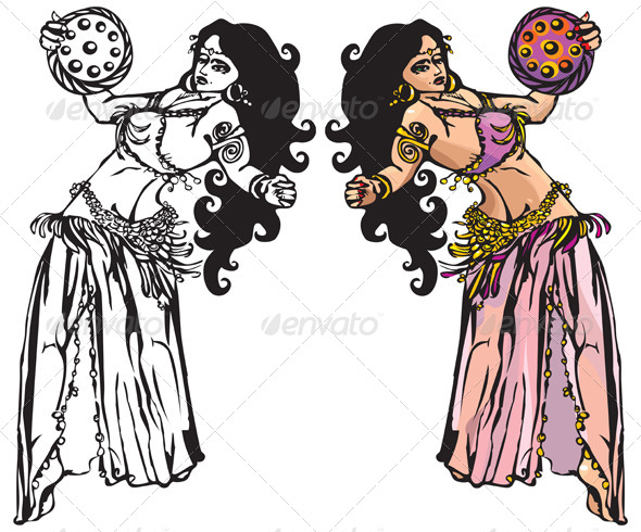 590x490 Belly Dance With Tambourine By Lian 2011 Graphicriver