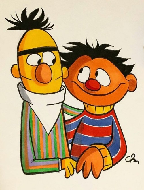 500x662 Bert And Ernie Art Tumblr