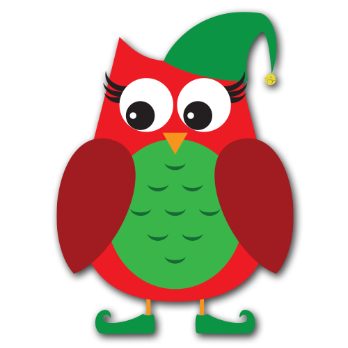 500x500 Collection Of Owl Clip Art Christmas High Quality, Free