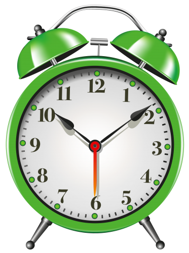 373x500 Green Alarm Clock Png Clip Art