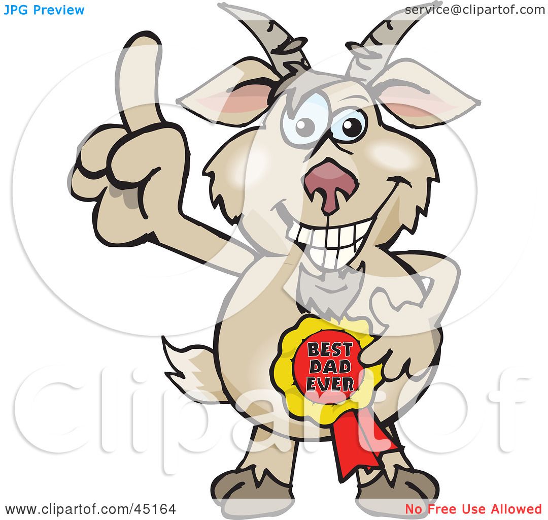 1080x1024 Royalty Free (Rf) Clipart Illustration Of A Goat Character Wearing
