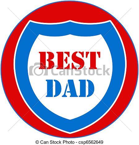 450x470 Best Dad Shield Stock Illustration