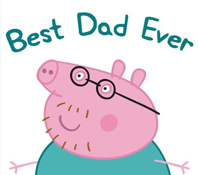 400x352 Peppa Pig, Daddy Pig, Best Dad Ever Canvas Prints By