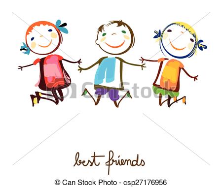 450x380 Best Friends Clipart Vector