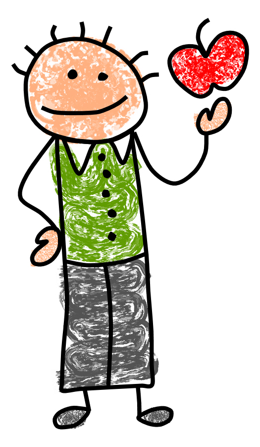 525x900 Clip Art Stick Figure Family Clipart