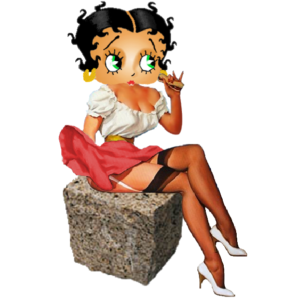 600x600 Christmas Betty Boop Clipart