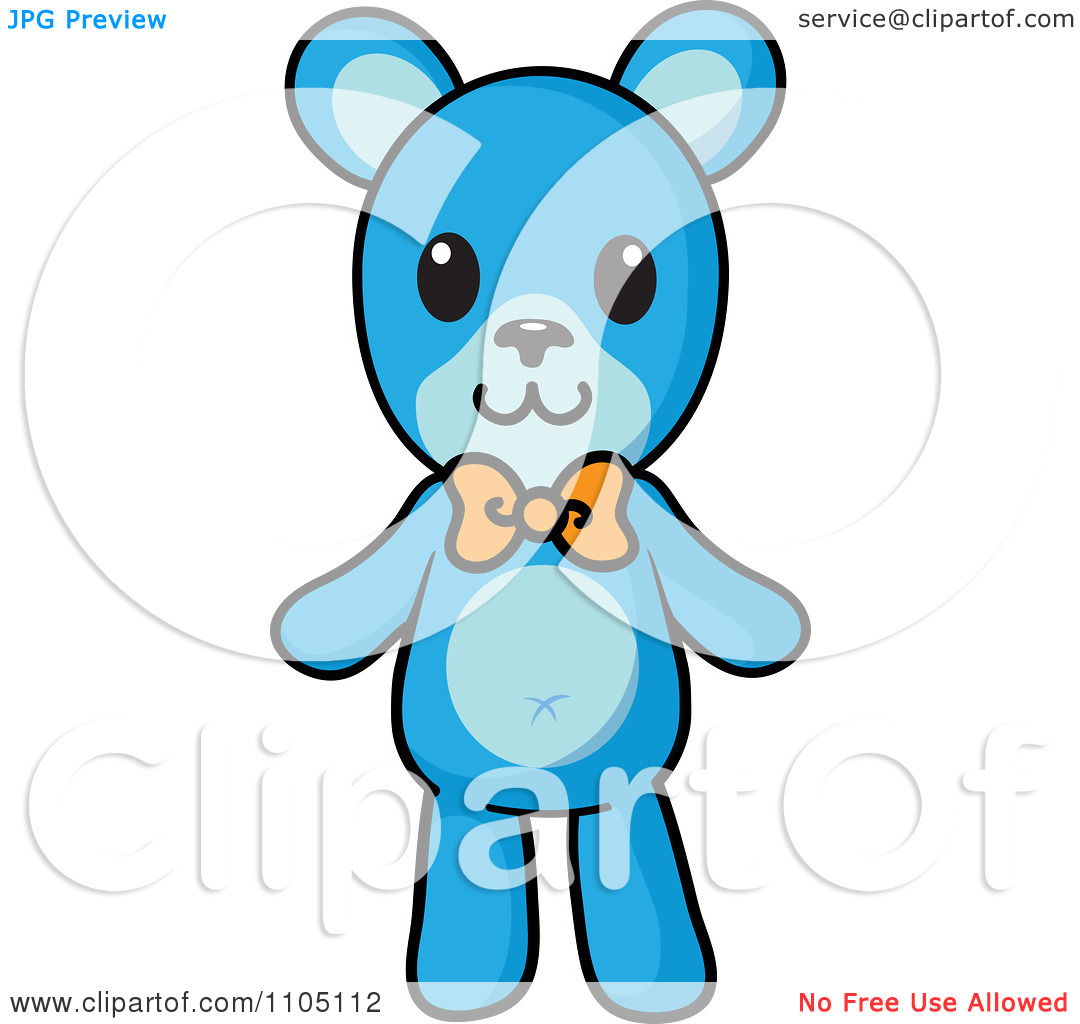 1080x1024 Blue Bear Clipart