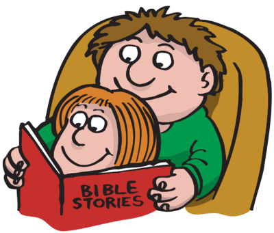 400x341 Image Dad Reading Bible Stories To His Daughter