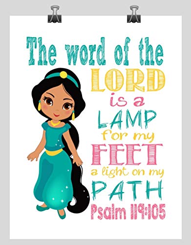 391x500 Jasmine Christian Princess Nursery Decor Wall Art