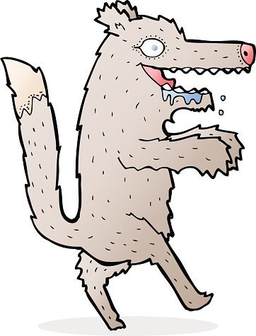 362x475 Cartoon Wolf Premium Clipart