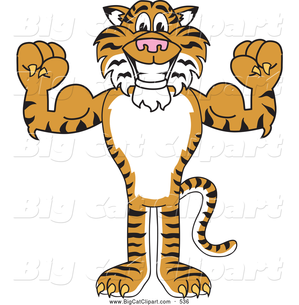 1024x1044 Big Cat Cartoon Vector Clipart Of A Grinning Tiger Character