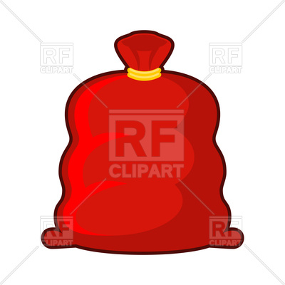 400x400 Big Red Fat Christmas Bag Royalty Free Vector Clip Art Image