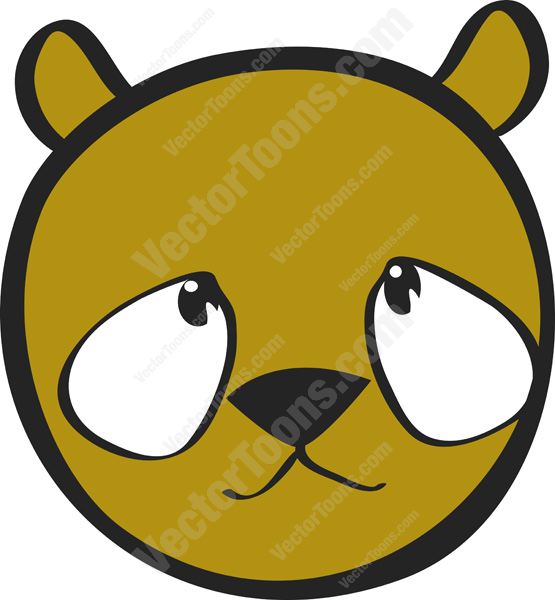 555x600 Cute Big Eyed Brown Teddy Brear Smiley With Big Eyes, Small Ears