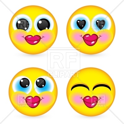 400x400 Smiley With Full Lips And Big Eyes Royalty Free Vector Clip Art