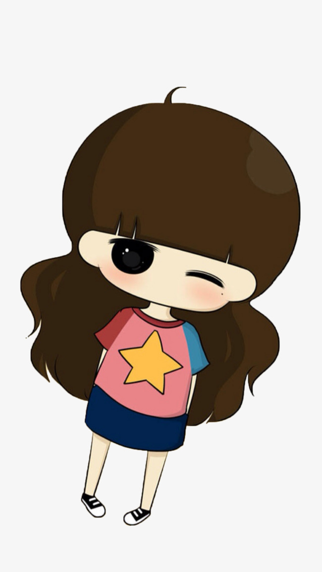 650x1156 Blinked Big Eyes Cute Little Girl With Long Hair, Blink, Lovely