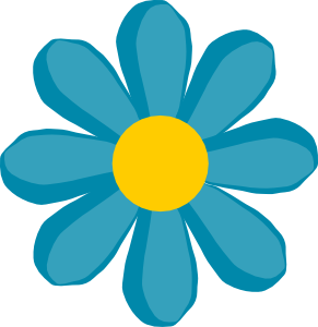 291x300 Blue Flower Clip Art