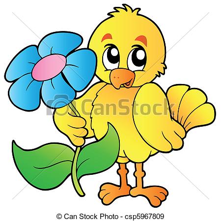 450x450 Chicken Holding Big Flower