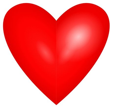 460x435 Beautiful Red Heart Clipart