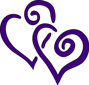 298x282 Big Purple Hearts Clip Art
