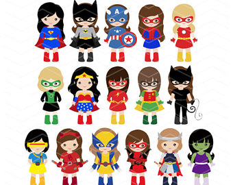340x270 Superhero Clip Art Etsy