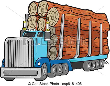 450x354 Logging Truck Clipart