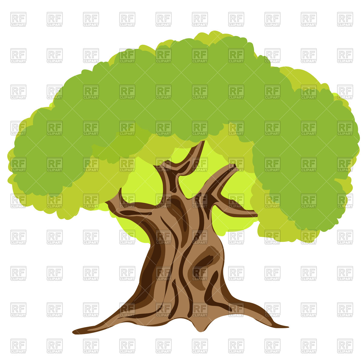 1200x1200 Big Tree Royalty Free Vector Clip Art Image
