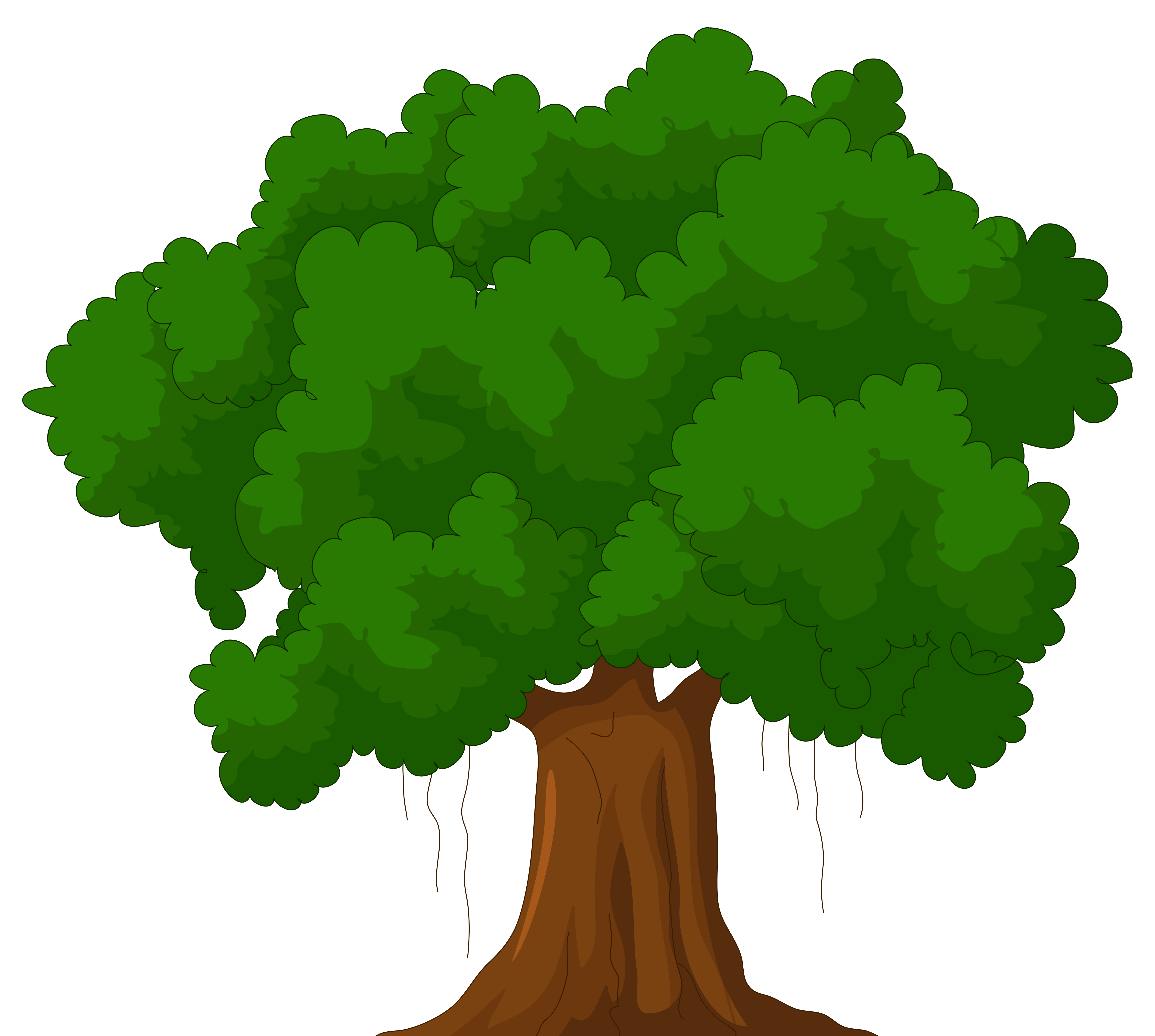 4992x4478 Cartoon Green Tree Png Clipart
