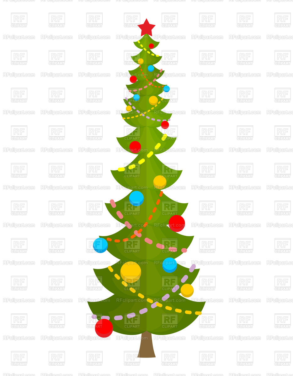934x1200 Big Christmas Tree Royalty Free Vector Clip Art Image