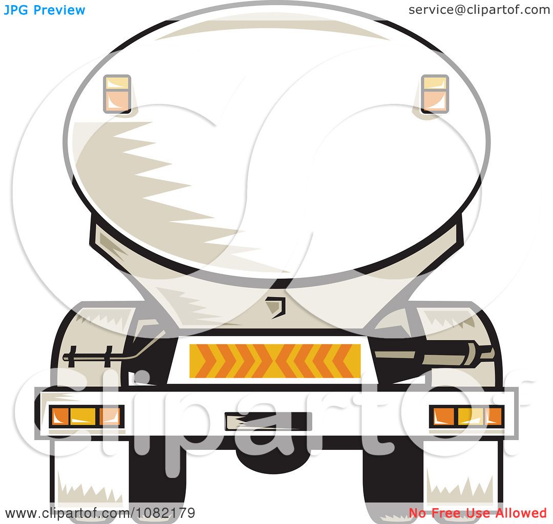 1080x1024 Clipart Rear Vview Of A Tanker Big Rig Truck