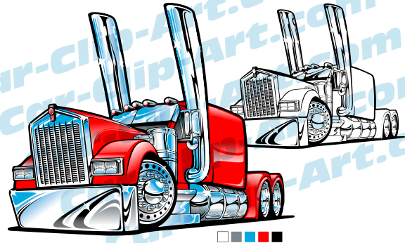 576x346 Free Big Rig Clipart