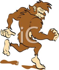 251x300 Cartoon Of A Bigfoot Or Sasquatch
