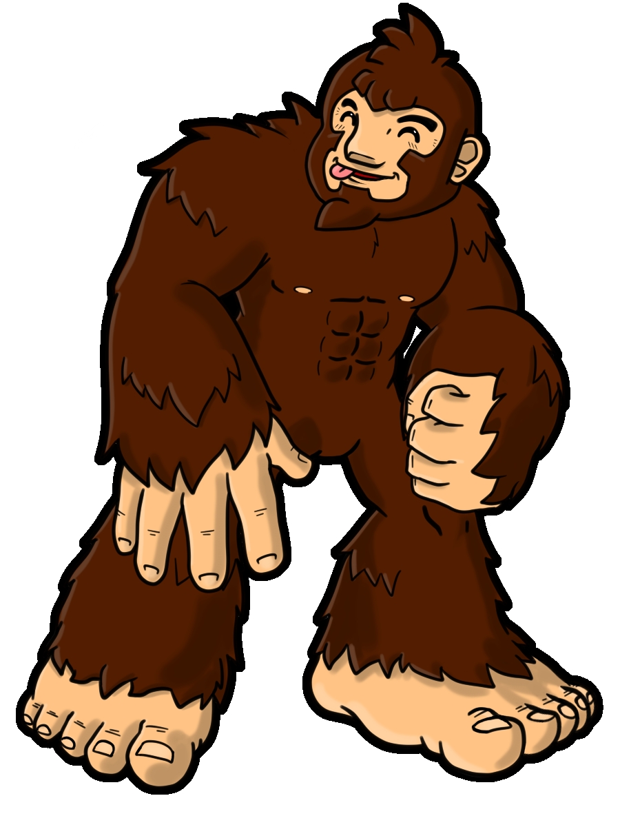 900x1200 New Bigfoot Clipart Design