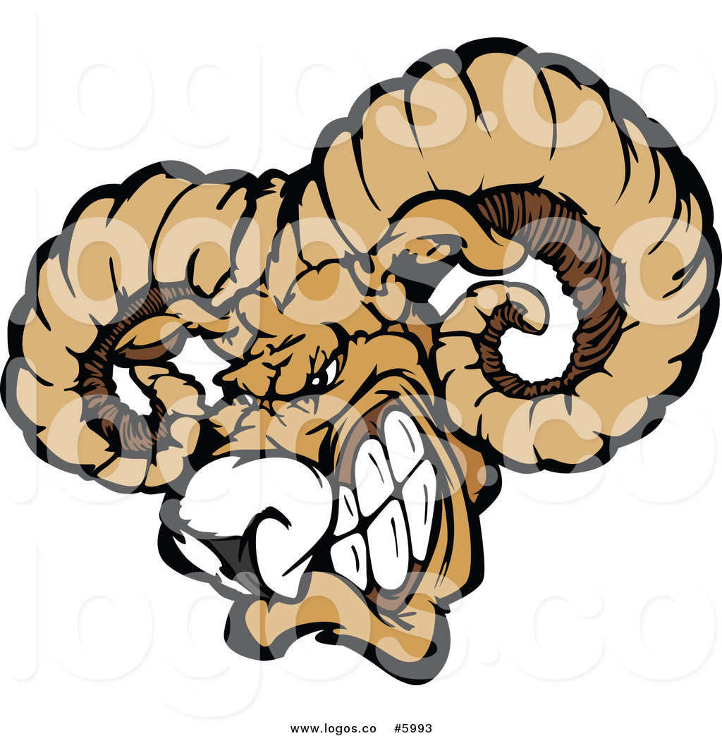 1024x1044 Royalty Free Vector Of A Logo Of A Vicious Ram Mascot Head By