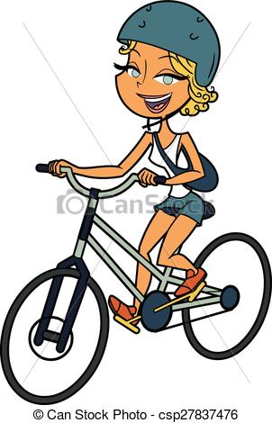 302x470 Pleasing Cartoon Girl On Bike