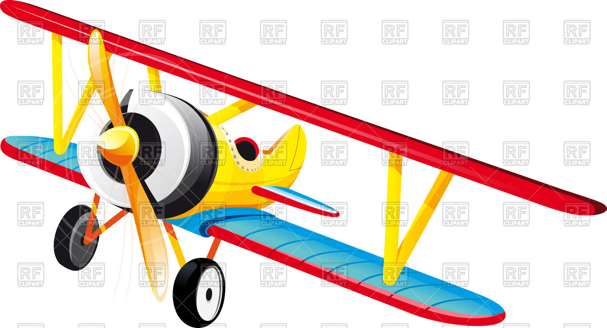 1200x649 Bright Colorful Retro Classic Biplane In Flight Royalty Free