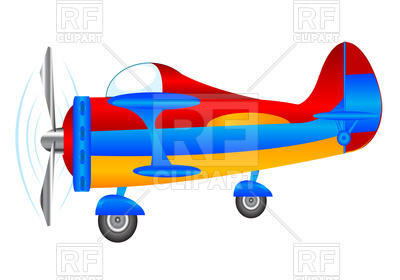 400x280 Cartoon Small Plane Royalty Free Vector Clip Art Image