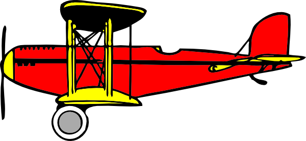 600x278 Biplane Clip Art
