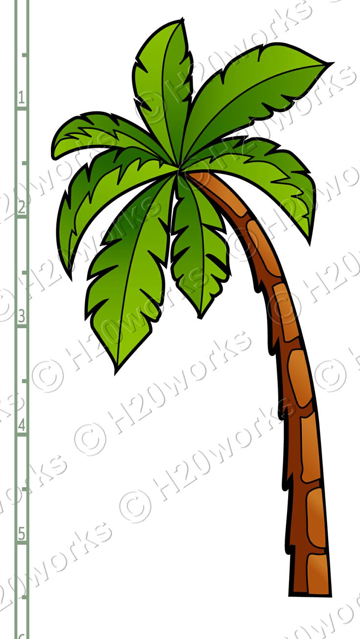 736x1305 Clipart Of Palm Tree