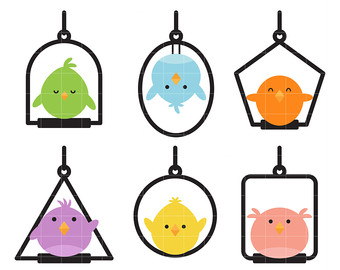 340x270 Bird Cage Clipart Etsy