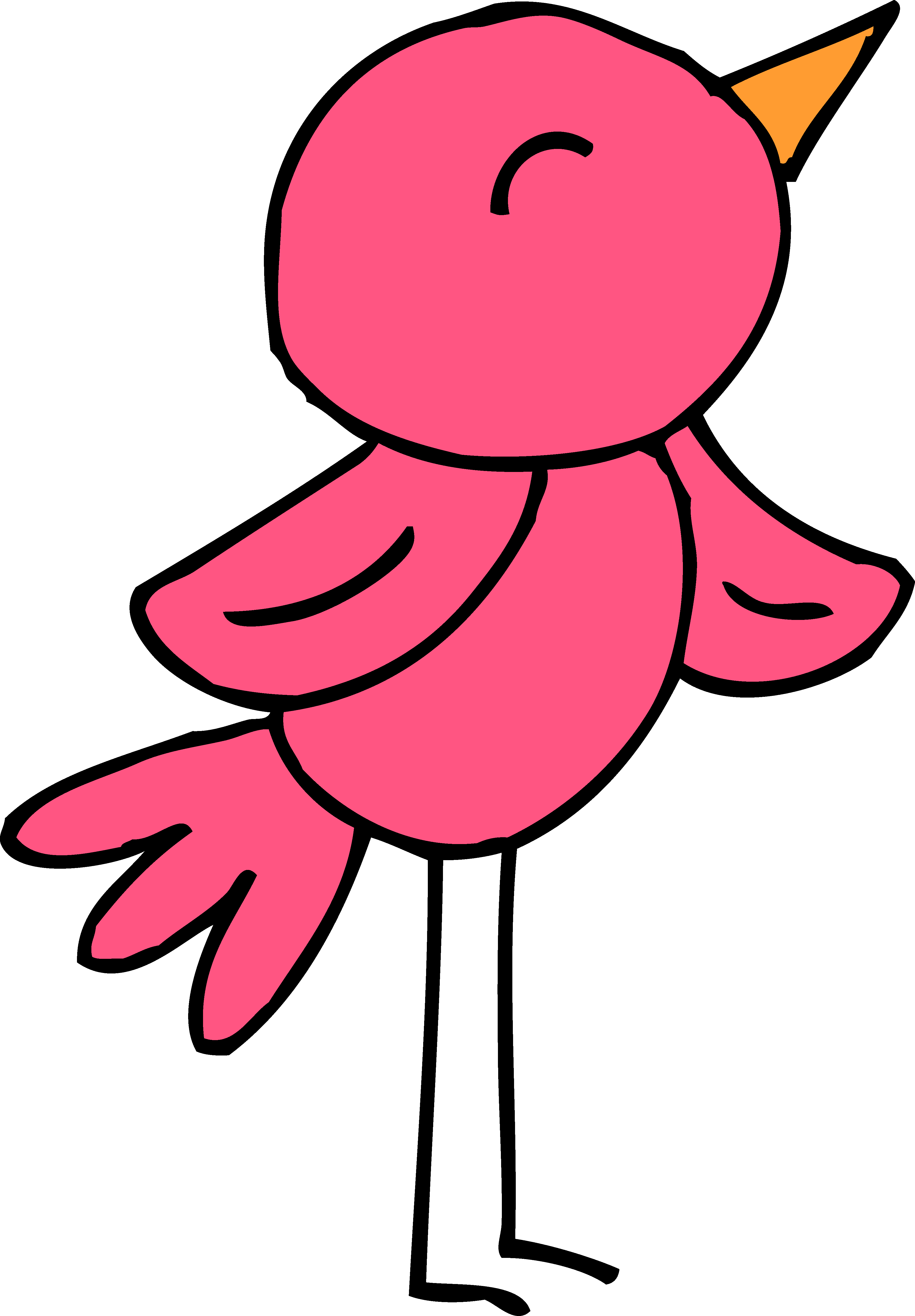 3745x5390 Little Red Bird Clipart