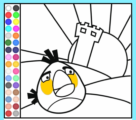 530x469 Coloring Pages Online Angry Birds