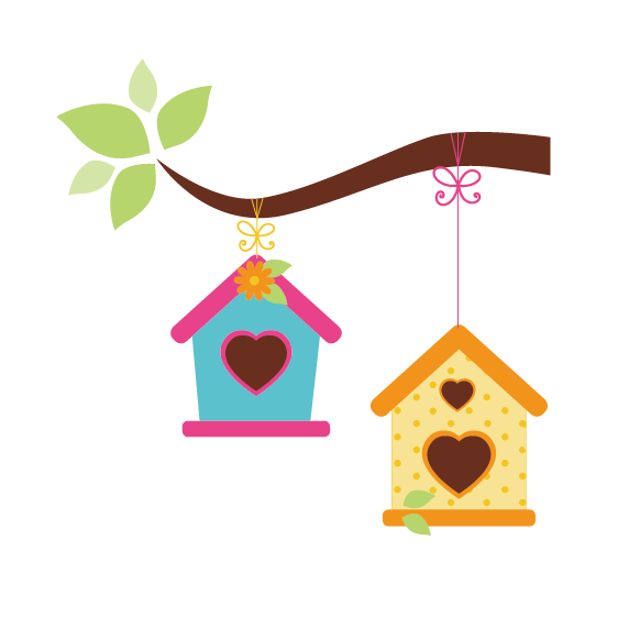 572x561 Bird House Garden Clip Art