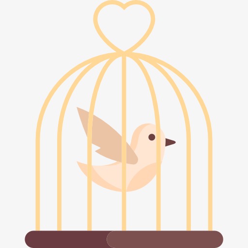 512x512 Bird Cage, Caged Bird, Birds, Yellow Bird Png Image And Clipart