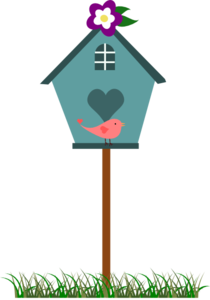 210x300 Birdhouse With Bird Clip Art