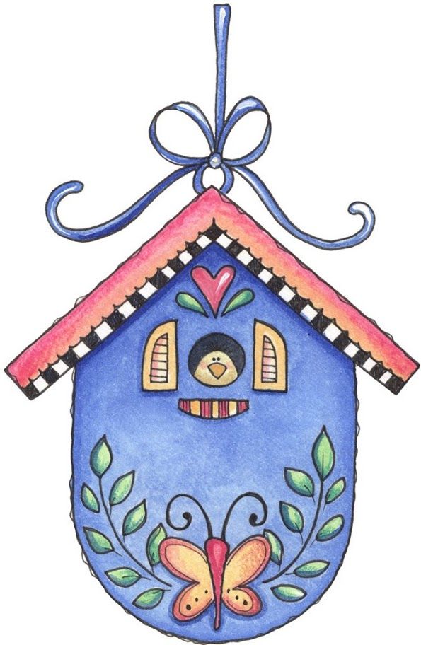 595x912 Birdhouse Clipart Birds 3