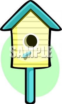 211x350 Blue And Yellow Bird House