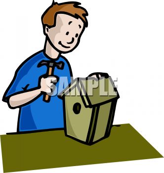 332x350 Boy Building A Birdhouse