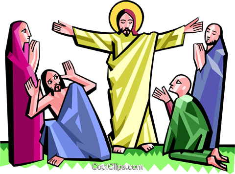 480x356 Jesus Surrounded By Awe Struck People Royalty Free Vector Clip Art