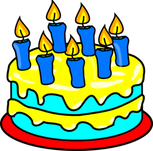 299x294 Cake 7 Candles Clip Art
