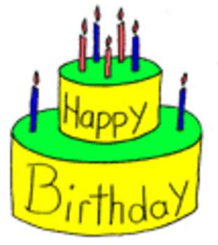 312x350 Free Clipart Picture Of A Birthday Cake With 7 Candles